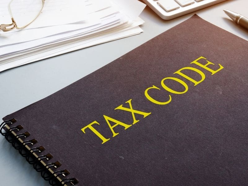 tax code 1263l - is it right for you? photo is of a brown binder with yellow words reading 'tax code'